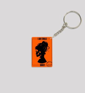 Chilling Farewell Message Halloween Vibe Printed Keychain Pack of 2