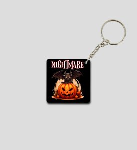 Evil Gourd Demon With Fire Motif Printed Keychain Pack of 2